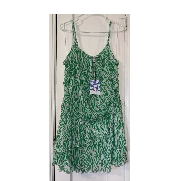 Green Zebra Print Dress - Picture 1 of 5